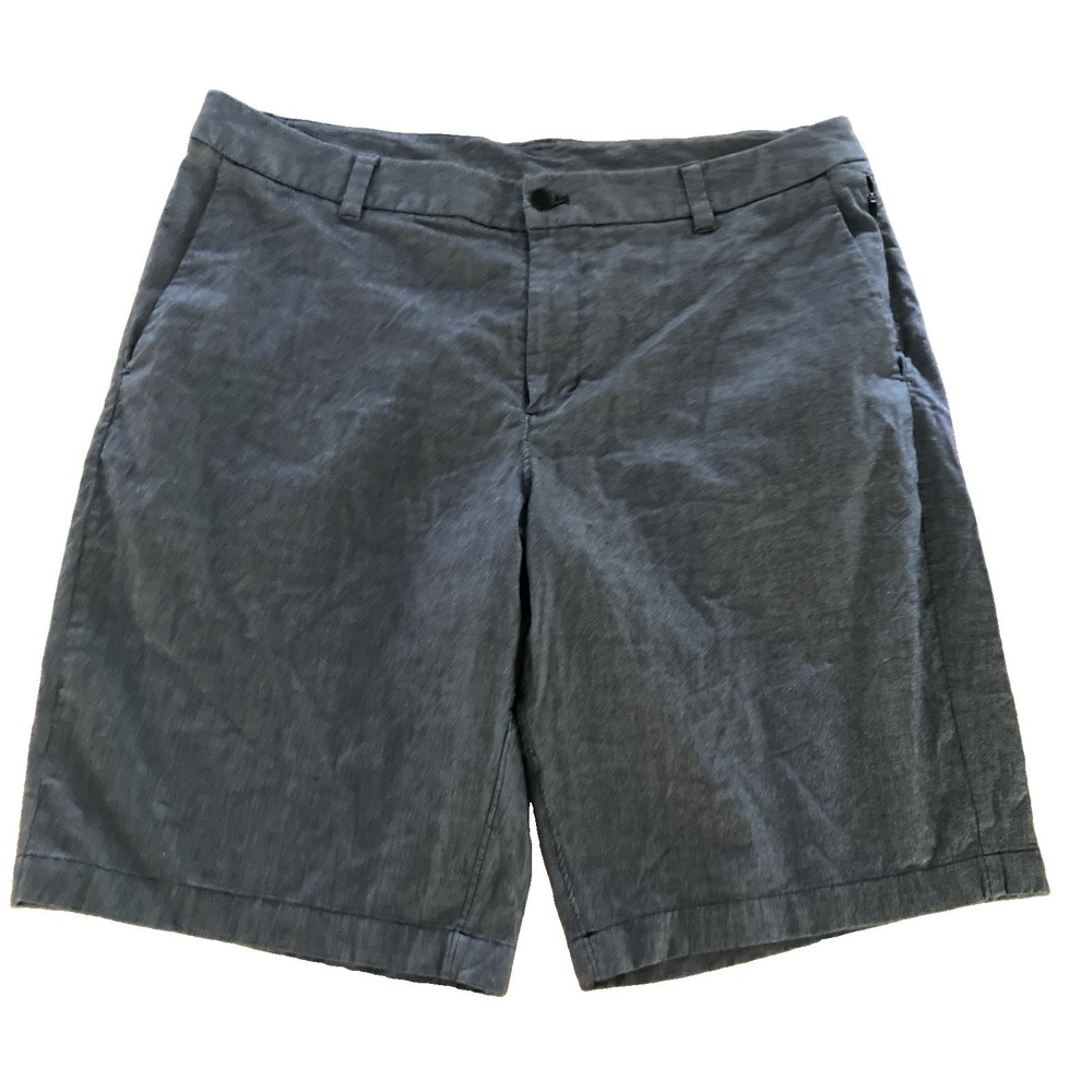 Lululemon Shorts Men 36 Commission Classic Fit Qwick Oxford Grat Athleisure